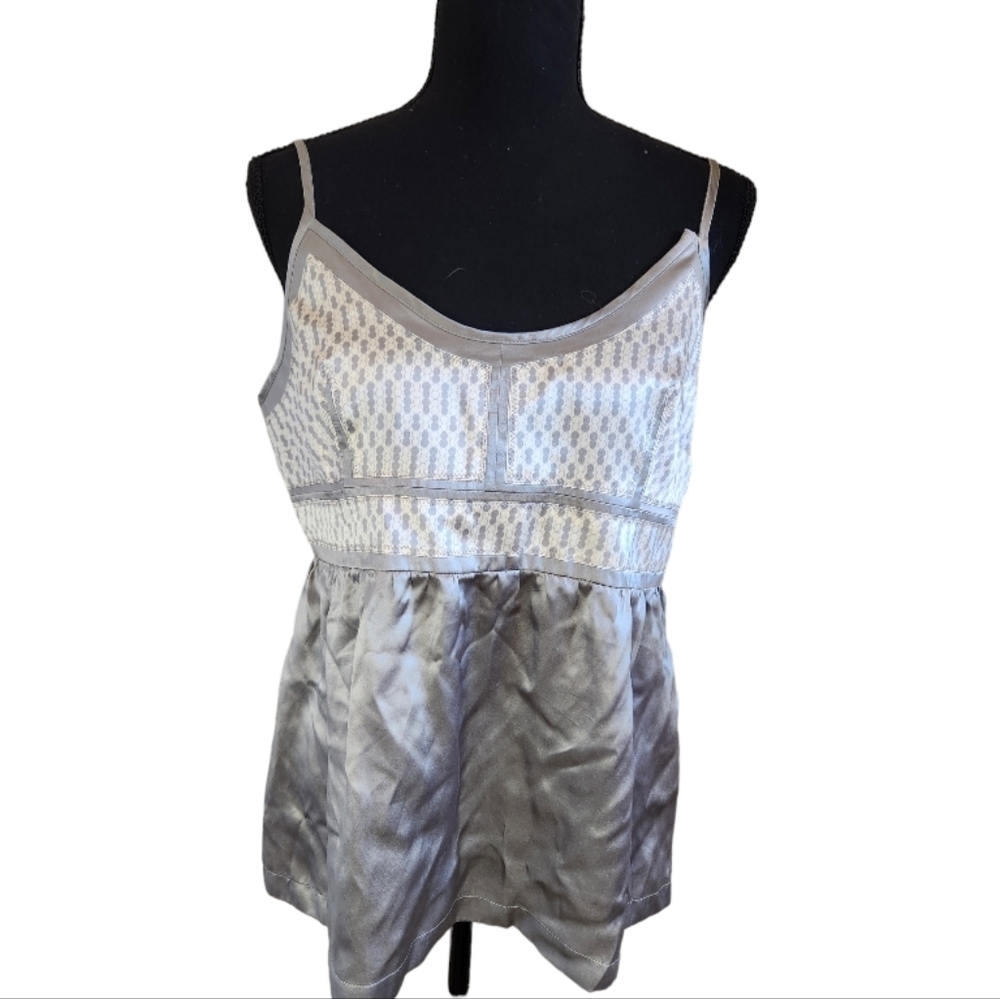 PROENZA SCHOULER silky spaghetti strap tank top grey size large